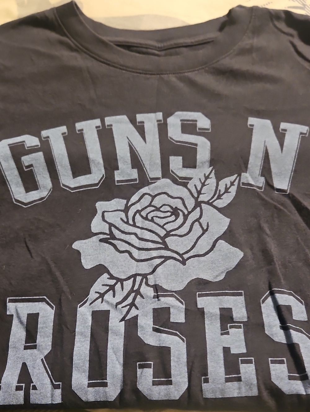 American Eagle Outfitters Black Tee with Light Gray Lettering